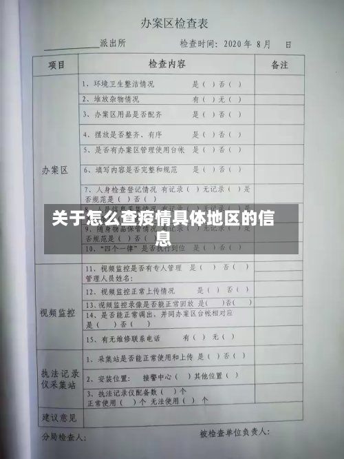 关于怎么查疫情具体地区的信息