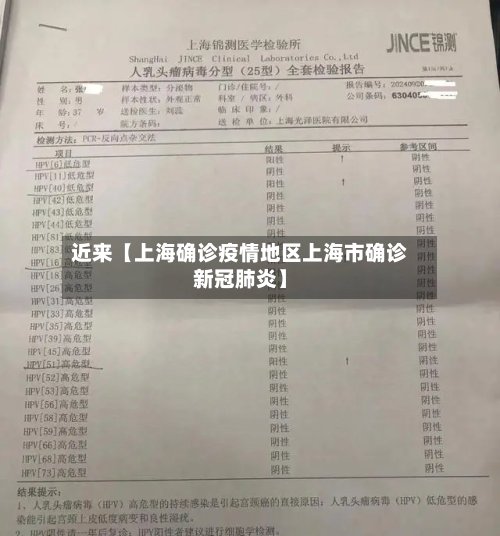 近来【上海确诊疫情地区上海市确诊新冠肺炎】-第2张图片