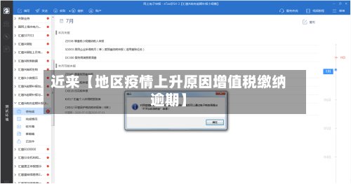 近来【地区疫情上升原因增值税缴纳逾期】