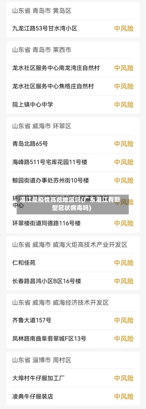 湛江是疫情高危地区吗(广东湛江有新型冠状病毒吗)-第2张图片