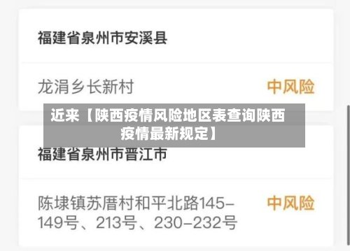 近来【陕西疫情风险地区表查询陕西疫情最新规定】-第2张图片