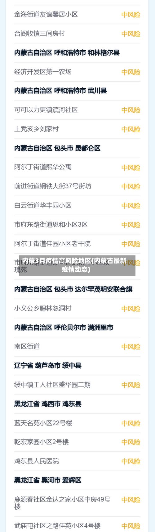 内蒙3月疫情高风险地区(内蒙古最新疫情动态)-第2张图片