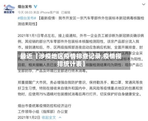 最近【涉疫地区疫情排查记录,疫情摸排统计表】-第2张图片