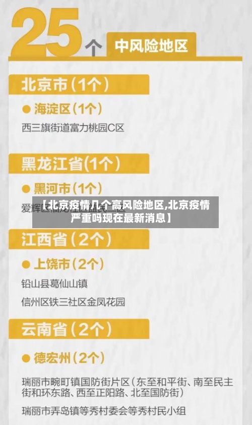 【北京疫情几个高风险地区,北京疫情严重吗现在最新消息】