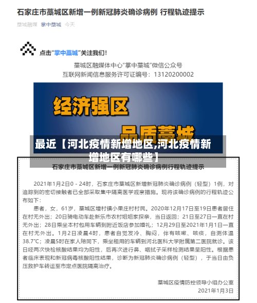 最近【河北疫情新增地区,河北疫情新增地区有哪些】