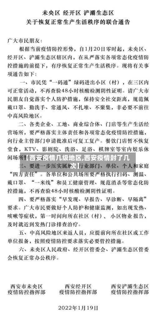 【西安疫情几级地区,西安疫情封了几次】