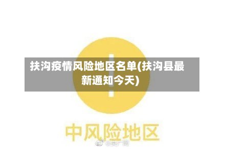 扶沟疫情风险地区名单(扶沟县最新通知今天)