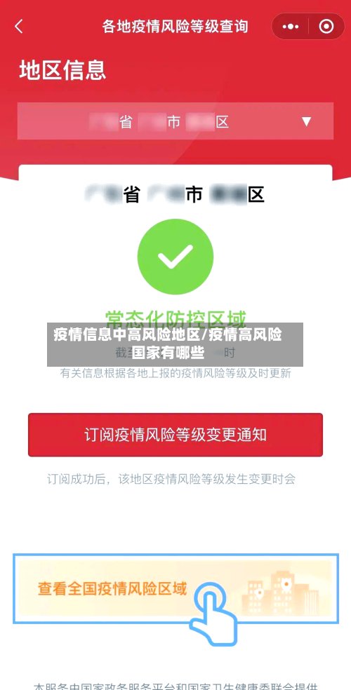 疫情信息中高风险地区/疫情高风险国家有哪些-第2张图片