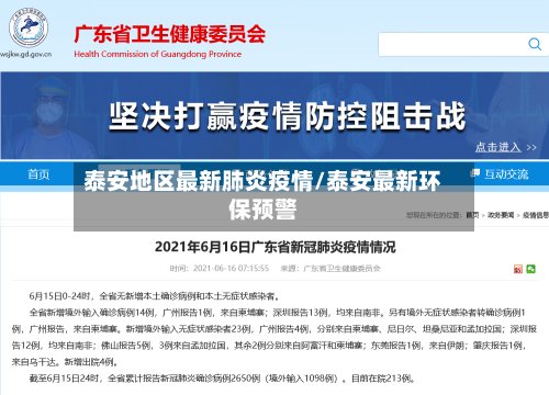泰安地区最新肺炎疫情/泰安最新环保预警-第2张图片