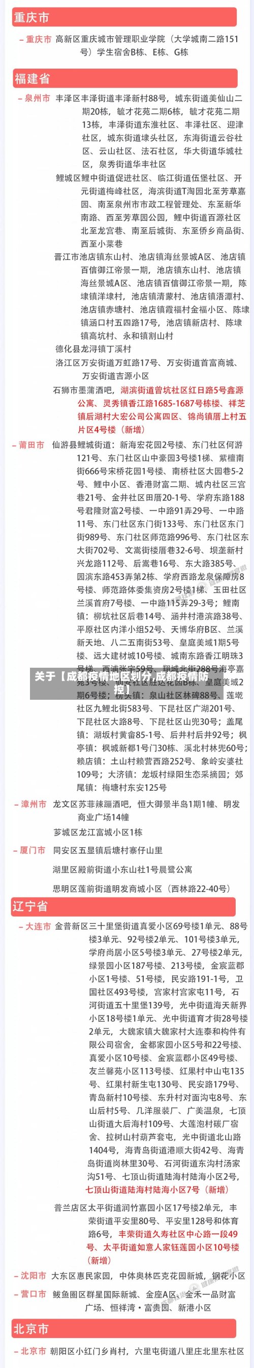 关于【成都疫情地区划分,成都疫情防控】