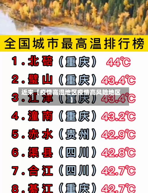 近来【疫情高温地区疫情高风险地区】-第2张图片