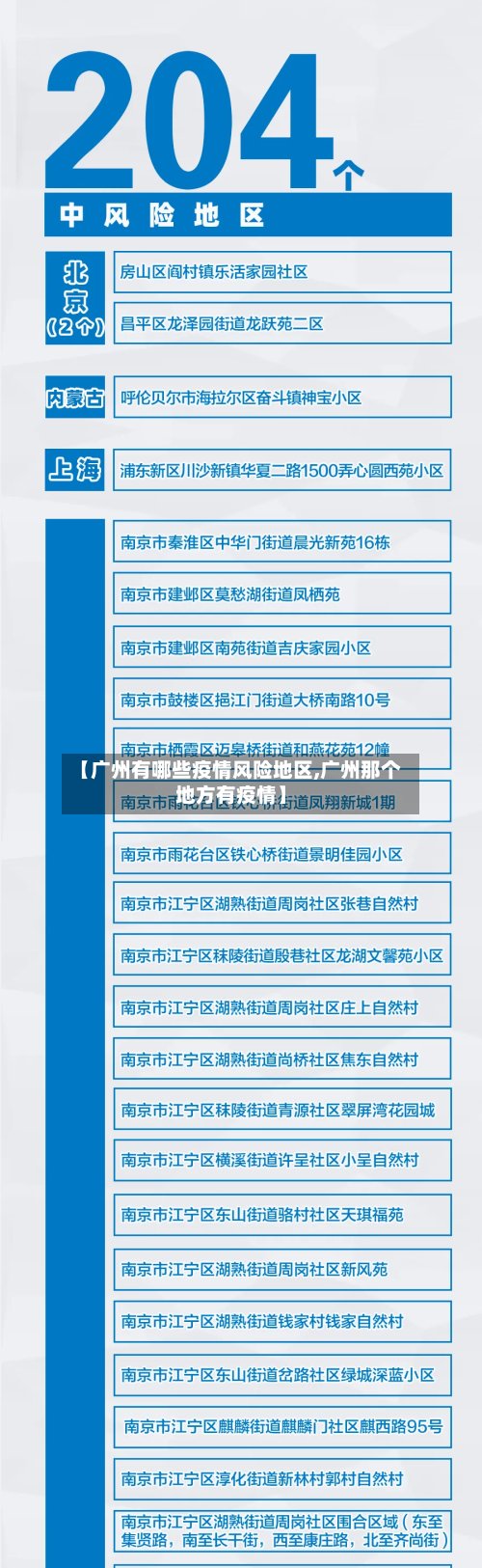 【广州有哪些疫情风险地区,广州那个地方有疫情】