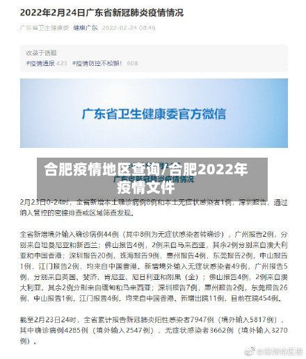 合肥疫情地区查询/合肥2022年疫情文件