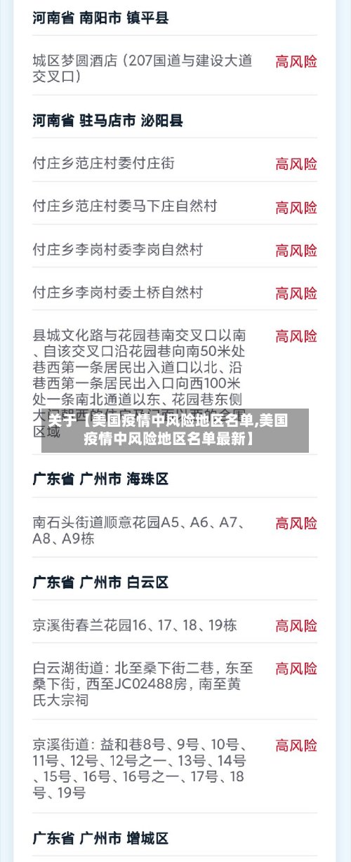 关于【美国疫情中风险地区名单,美国疫情中风险地区名单最新】-第3张图片