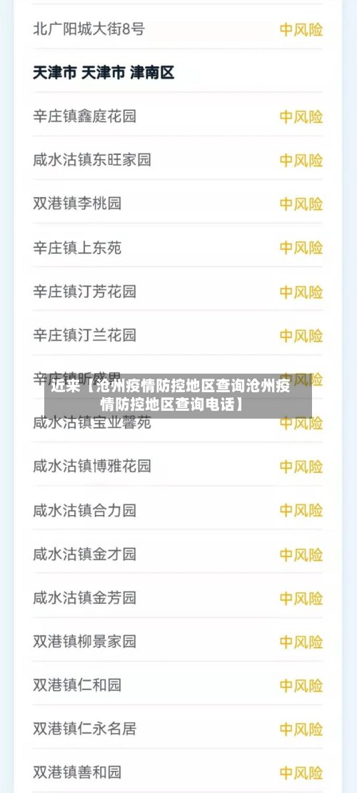 近来【沧州疫情防控地区查询沧州疫情防控地区查询电话】-第3张图片