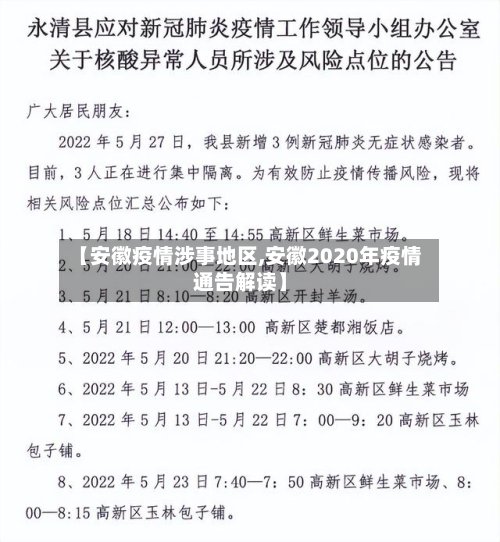 【安徽疫情涉事地区,安徽2020年疫情通告解读】