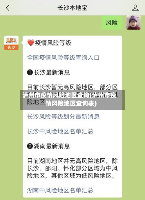 泸州市疫情风险地区查询(泸州市疫情风险地区查询表)-第2张图片