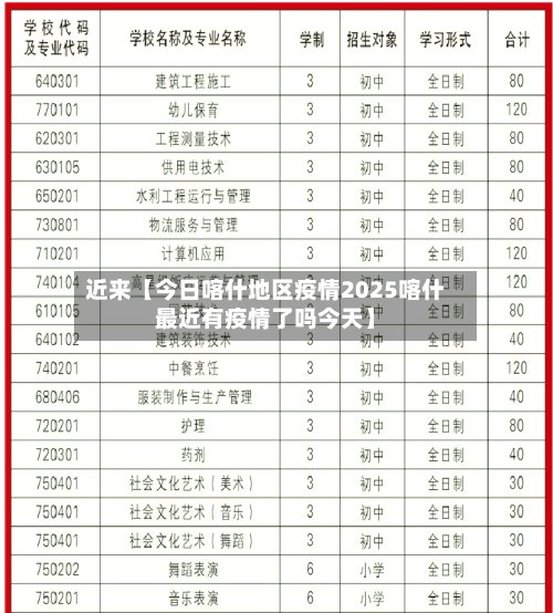 近来【今日喀什地区疫情2025喀什最近有疫情了吗今天】-第2张图片