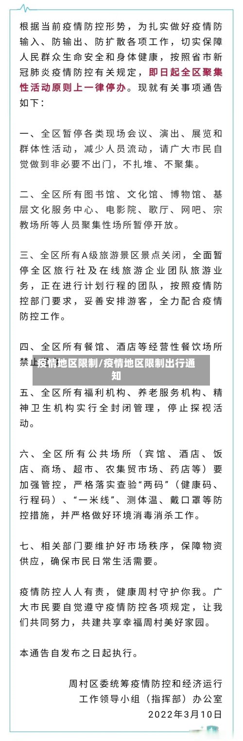 疫情地区限制/疫情地区限制出行通知-第3张图片