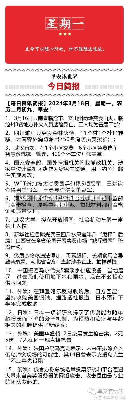 近来【重点疫情地区新闻疫情期间的新闻】